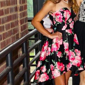homecoming dress! strapless floral